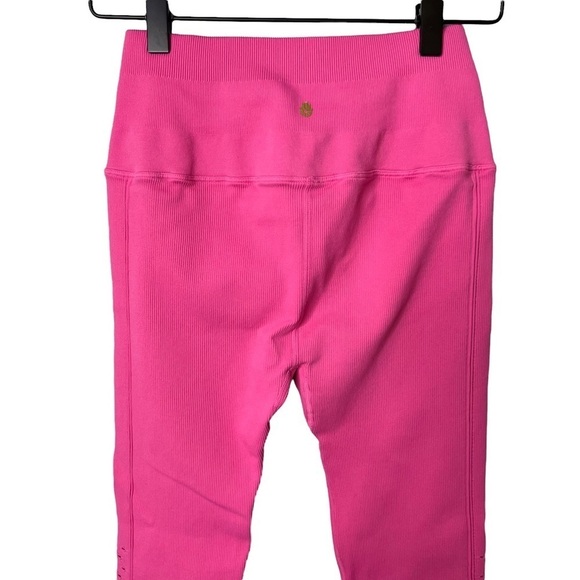 Spiritual Gangster Self Love Ribbed Legging Perforated Sides Hot Pink Size XS/S - Picture 7 of 9